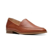 Clarks Sarafyna Freva Leather Flat, 8, Brown